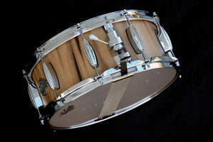 14x5.75 Spotted Gum Snare Drum - Blackheart Sassafras Outer Ply
