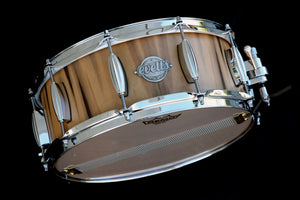 14x5.75 Spotted Gum Snare Drum - Blackheart Sassafras Outer Ply