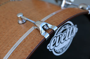 Evetts Jarrah Drum Kit – Silky Oak with Diamond Inlay